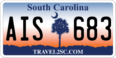 SC license plate AIS683