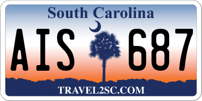 SC license plate AIS687