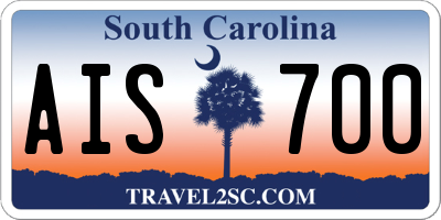 SC license plate AIS700