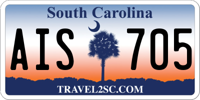SC license plate AIS705