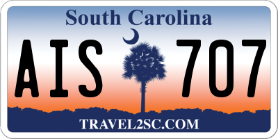 SC license plate AIS707