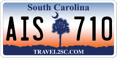 SC license plate AIS710