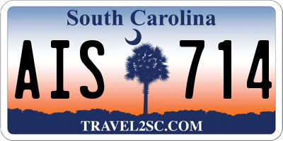 SC license plate AIS714