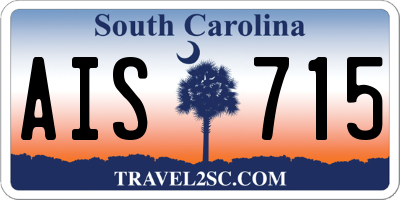SC license plate AIS715