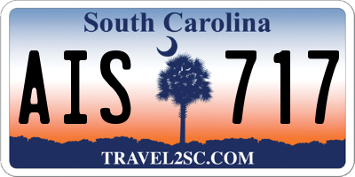 SC license plate AIS717