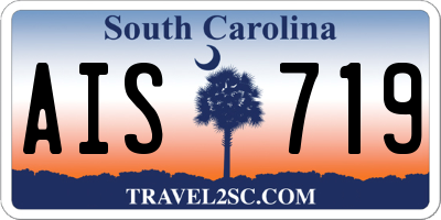 SC license plate AIS719