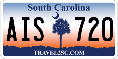 SC license plate AIS720