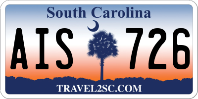 SC license plate AIS726