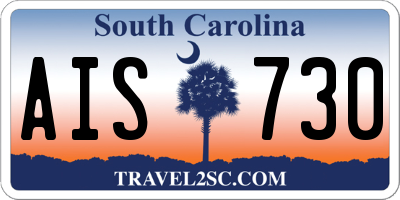 SC license plate AIS730