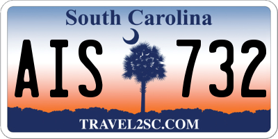 SC license plate AIS732