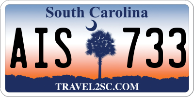 SC license plate AIS733