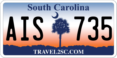 SC license plate AIS735