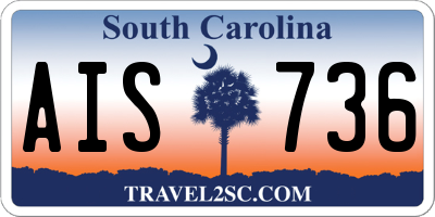 SC license plate AIS736
