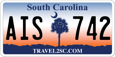 SC license plate AIS742