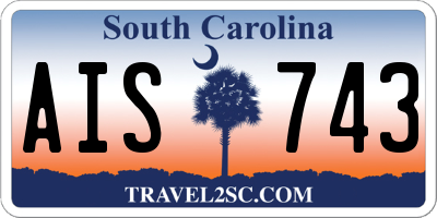SC license plate AIS743
