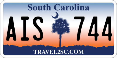 SC license plate AIS744