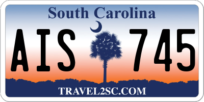SC license plate AIS745