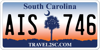 SC license plate AIS746