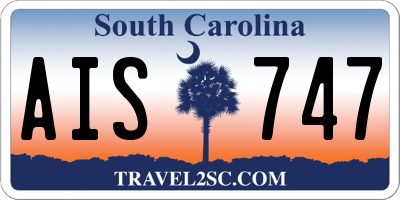 SC license plate AIS747