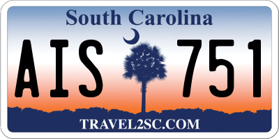 SC license plate AIS751