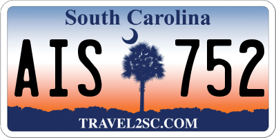 SC license plate AIS752