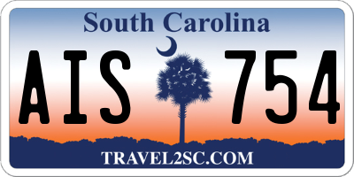 SC license plate AIS754