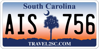 SC license plate AIS756