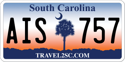 SC license plate AIS757