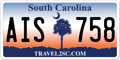 SC license plate AIS758