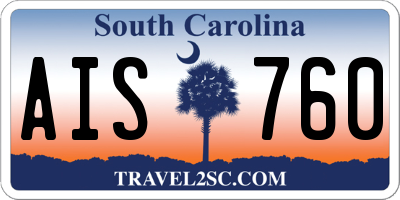 SC license plate AIS760