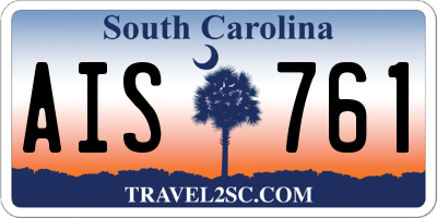 SC license plate AIS761
