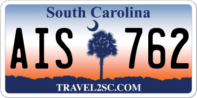 SC license plate AIS762