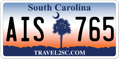 SC license plate AIS765