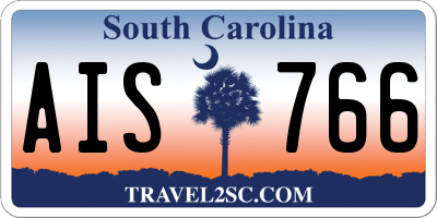 SC license plate AIS766