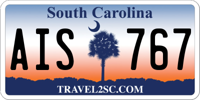 SC license plate AIS767