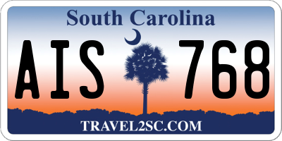 SC license plate AIS768