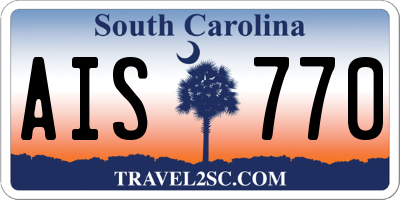 SC license plate AIS770