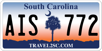 SC license plate AIS772