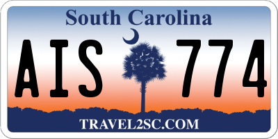 SC license plate AIS774