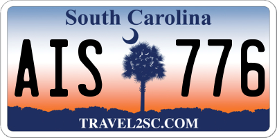 SC license plate AIS776