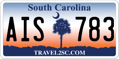 SC license plate AIS783