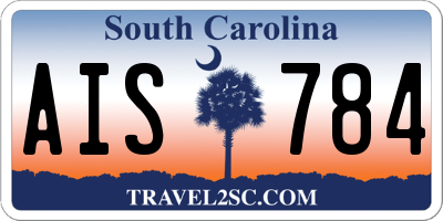 SC license plate AIS784