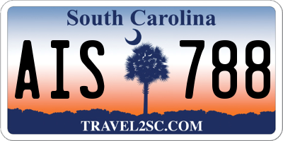 SC license plate AIS788
