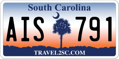 SC license plate AIS791