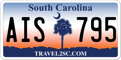 SC license plate AIS795