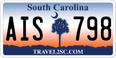 SC license plate AIS798