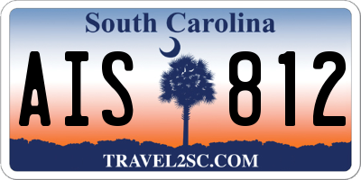 SC license plate AIS812
