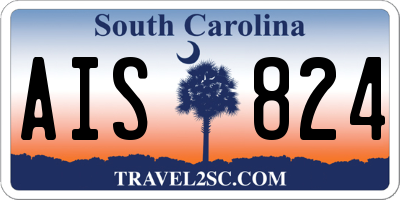 SC license plate AIS824