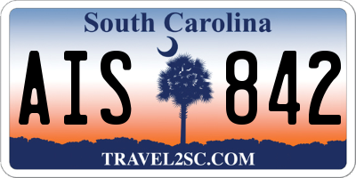 SC license plate AIS842