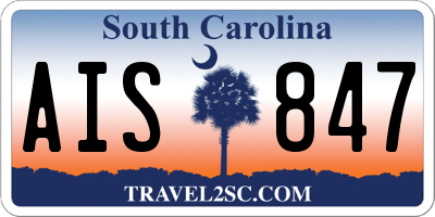 SC license plate AIS847